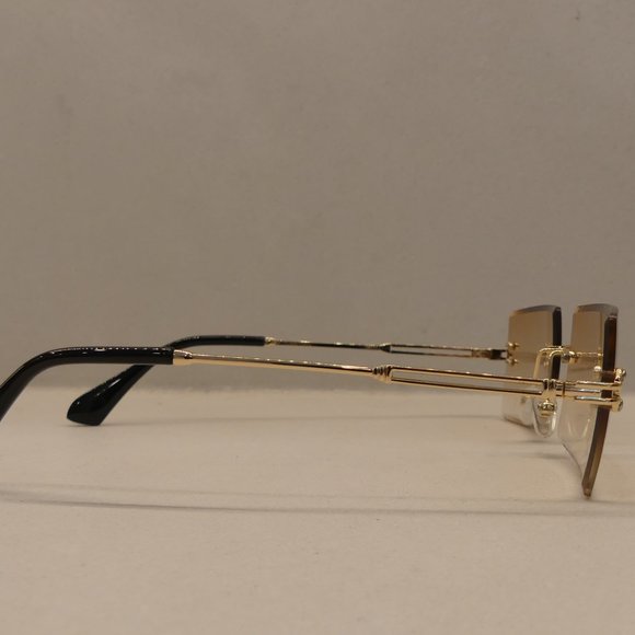 Rectangular No Brand Rimless Sunglasses - Picture 6 of 6